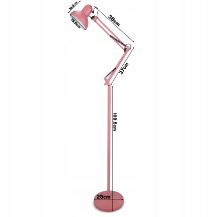 Lámpara de pie 1xE27/40W/230V rosa
