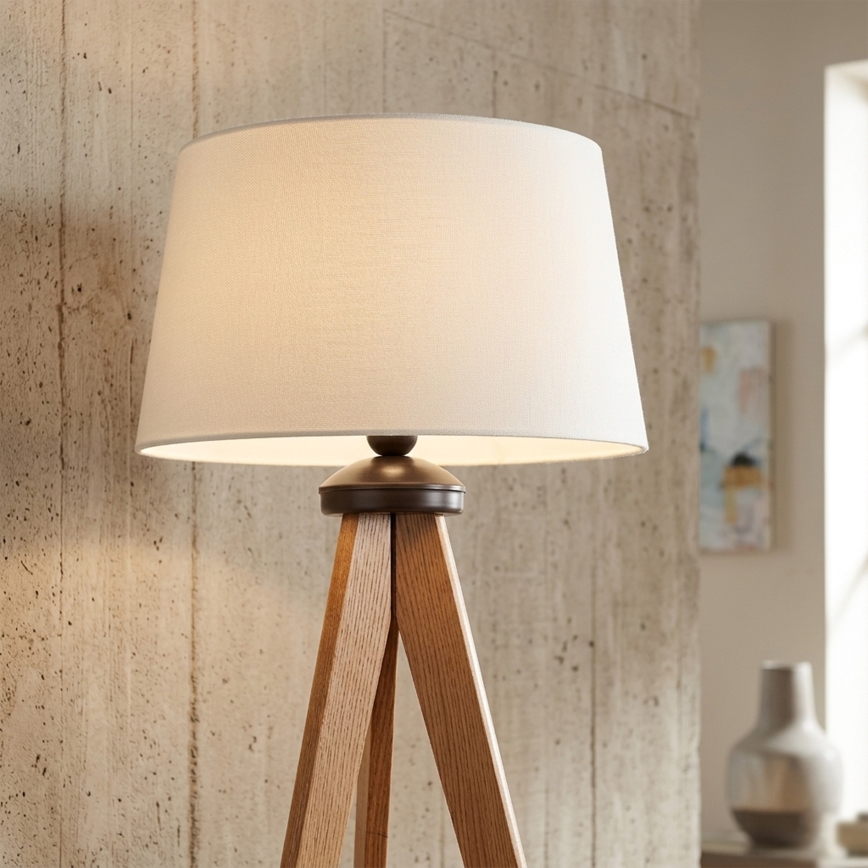 Lámpara de pie AIDA 1xE27/15W/230V roble/crema