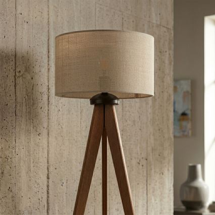 Lámpara de pie AIDA 1xE27/15W/230V roble/rafia