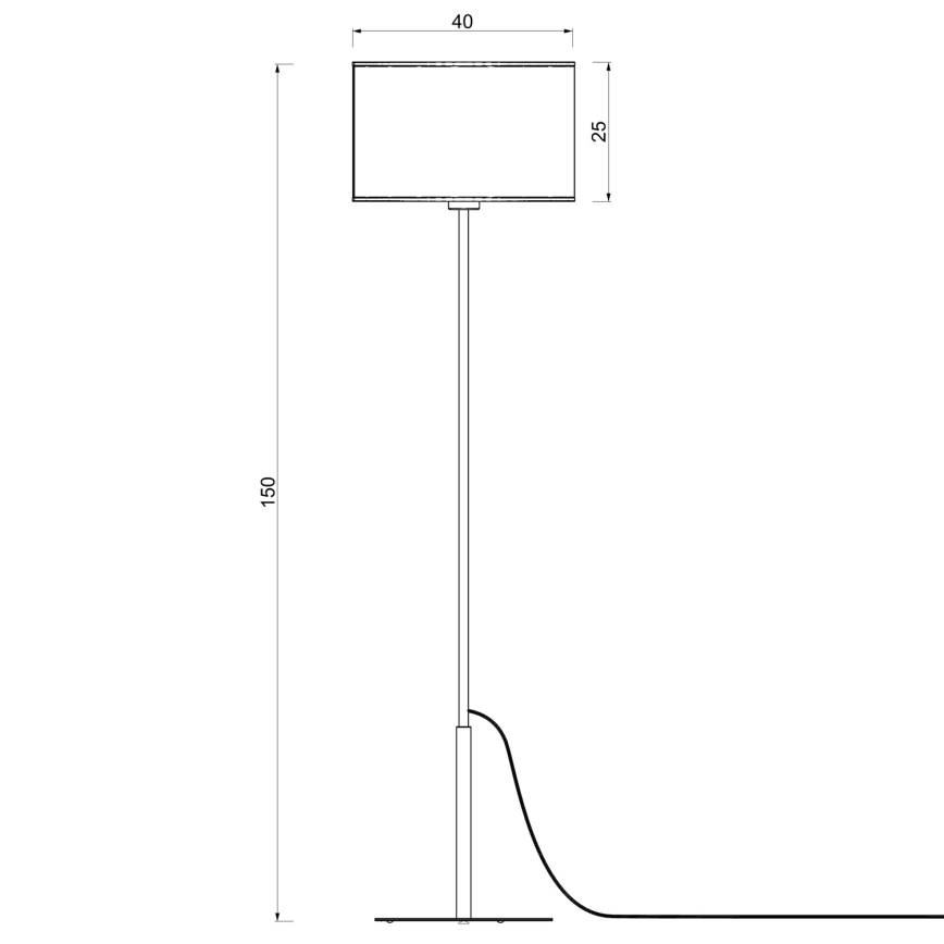 Lámpara de pie ARDEN 1xE27/15W/230V beige