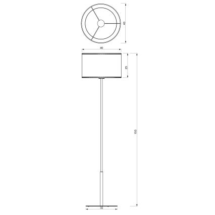 Lámpara de pie ARDEN 1xE27/15W/230V beige/marrón