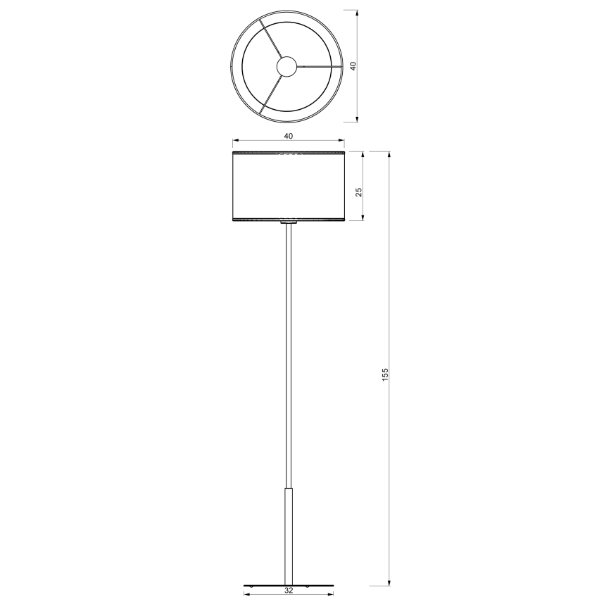 Lámpara de pie ARDEN 1xE27/15W/230V beige/marrón