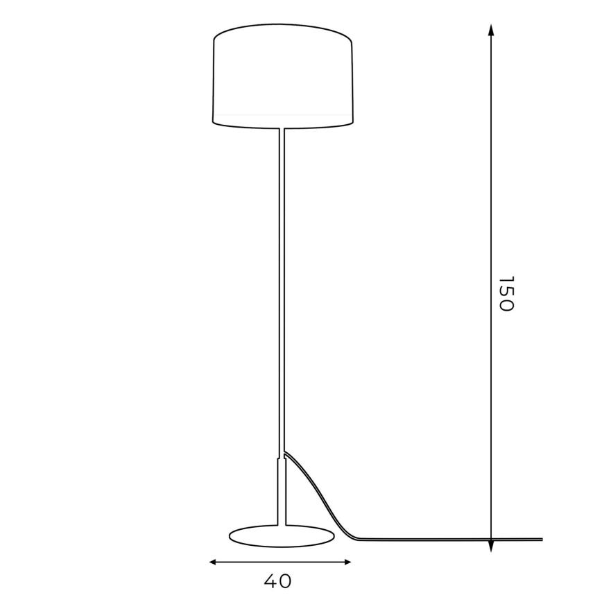 Lámpara de pie ARDEN 1xE27/60W/230V verde/dorado
