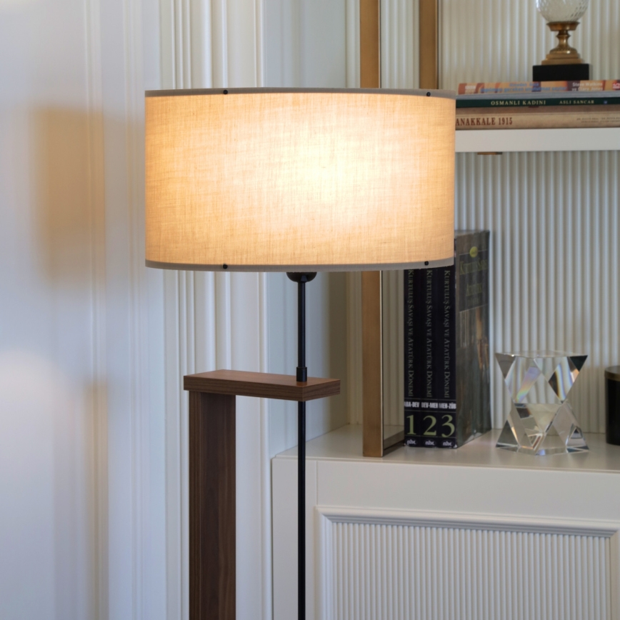 Lámpara de pie AYD 1xE27/40W/230V beige/marrón
