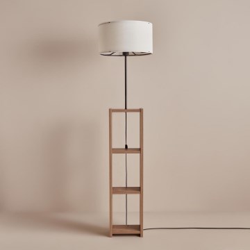 Lámpara de pie AYD 1xE27/40W/230V en marrón/blanco
