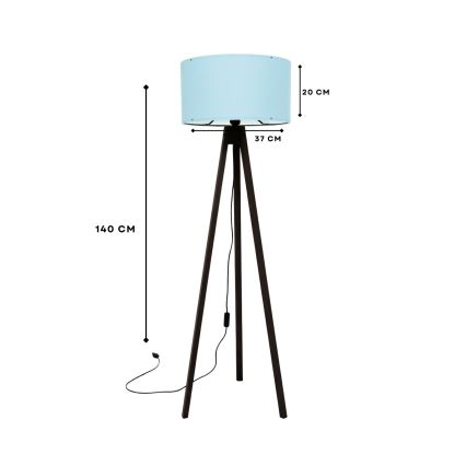 Lámpara de pie AYD 1xE27/40W/230V marrón/azul