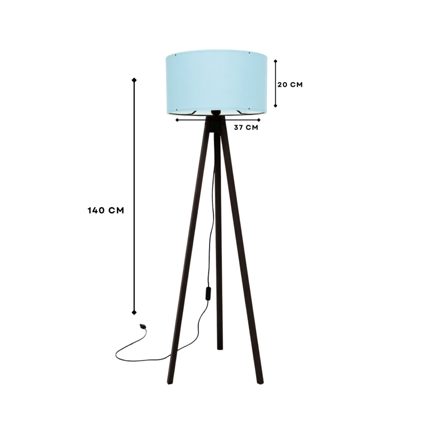 Lámpara de pie AYD 1xE27/40W/230V marrón/azul