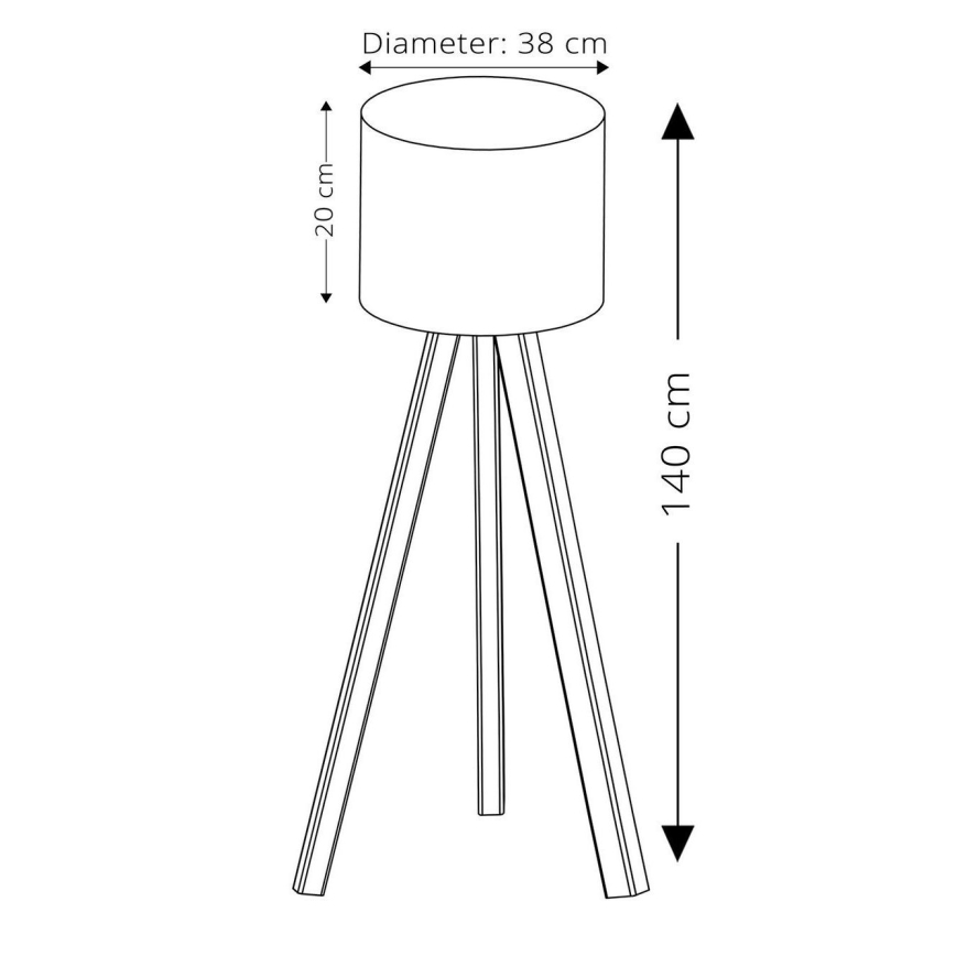 Lámpara de pie AYD 1xE27/40W/230V marrón/beige