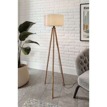 Lámpara de pie AYD 1xE27/40W/230V marrón/gris