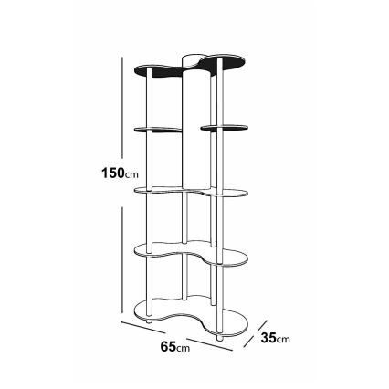 Lámpara de pie con estantes 1xE27/40W/230V 150 cm negro/marrón