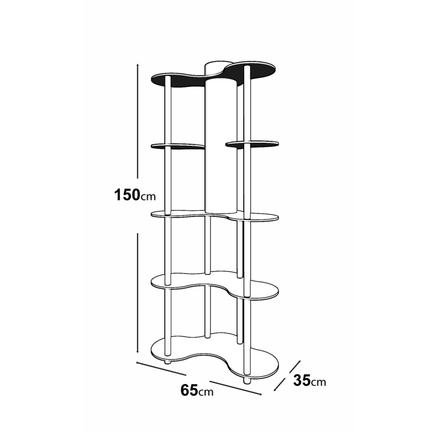 Lámpara de pie con estantes 1xE27/40W/230V 150 cm negro/marrón