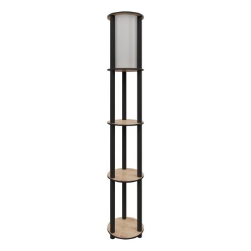 Lámpara de pie con estantes 1xE27/40W/230V 150 cm negro/marrón