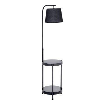 Lámpara de pie con mesa 1xE27/60W/230V USB negro