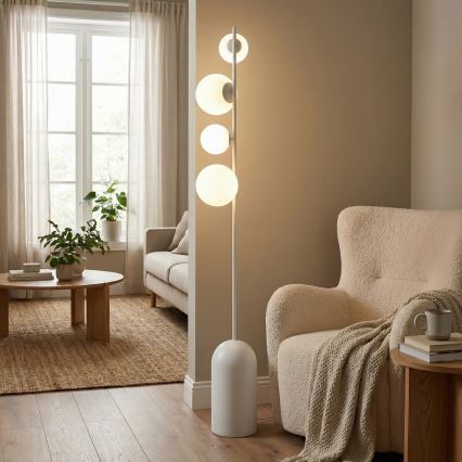 Lámpara de pie ETNO 4xG9/8W/230V blanca