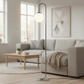 Lámpara de pie FLOR 1xE14/10W/230V gris
