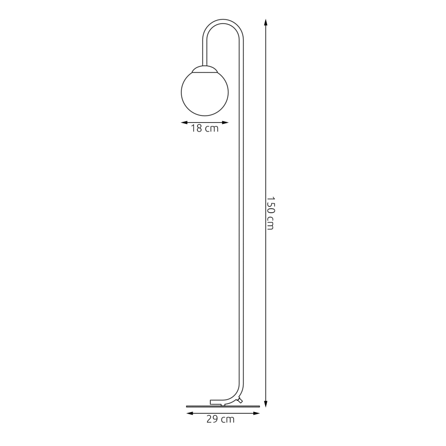 Lámpara de pie FLOR 1xE14/10W/230V gris