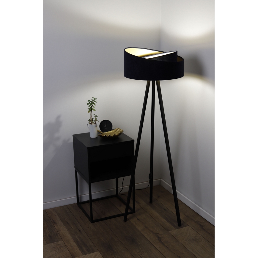 Lámpara de pie GALAXY 1xE27/60W/230V negra/wengué