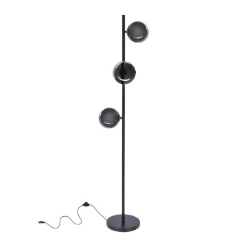 Lámpara de pie KAMA 3xG9/28W/230V negro/negro ahumado