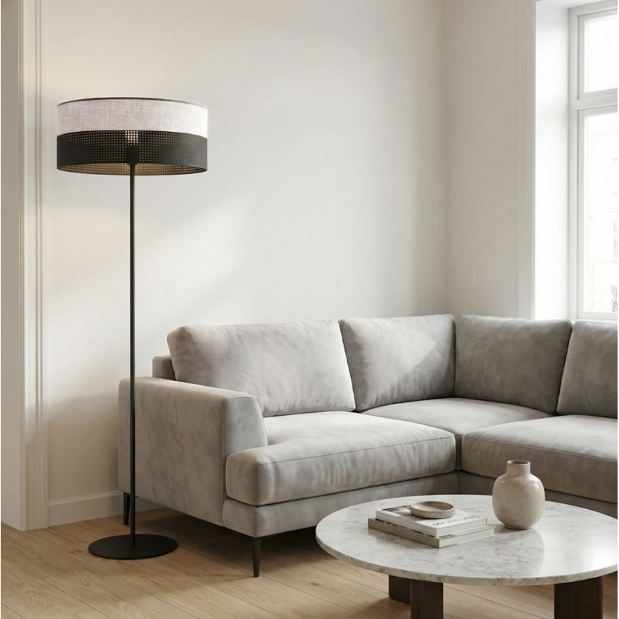 Lámpara de pie KARBON 1xE27/15W/230V negra/gris