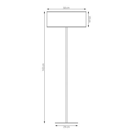 Lámpara de pie KARBON 1xE27/15W/230V negra/gris
