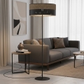 Lámpara de pie KARBON 1xE27/15W/230V negro/marrón