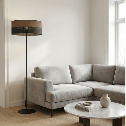 Lámpara de pie KARBON 1xE27/15W/230V negro/marrón
