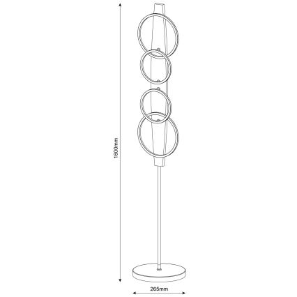 Lámpara de pie LED MELISA LED/25W/230V pino