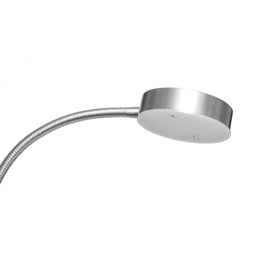 Lámpara de pie LED regulable NORA LED/25W/230V 2200/3000/4000K + LED/5W 3000K cromo mate + mando a distancia
