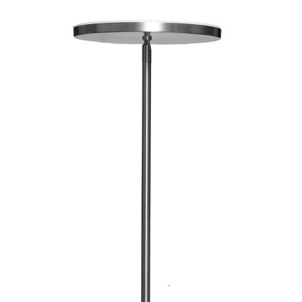 Lámpara de pie LED regulable NORA LED/25W/230V 2200/3000/4000K + LED/5W 3000K cromo mate + mando a distancia