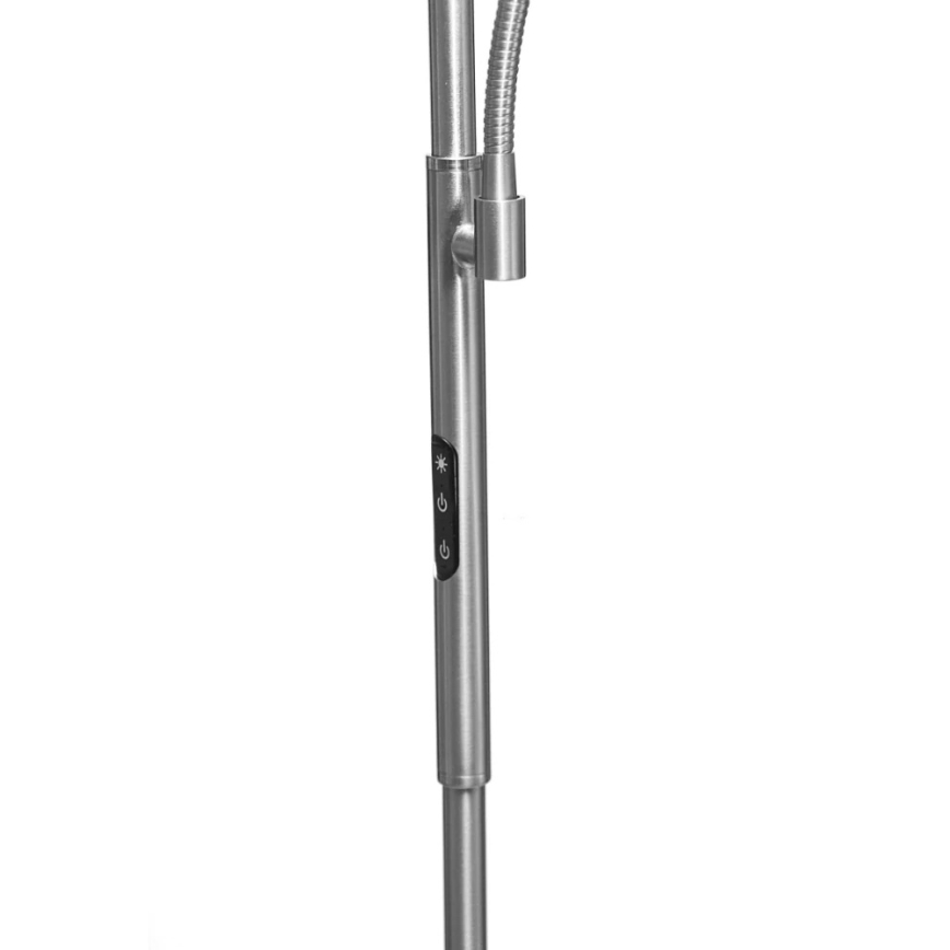 Lámpara de pie LED regulable NORA LED/25W/230V 2200/3000/4000K + LED/5W 3000K cromo mate + mando a distancia