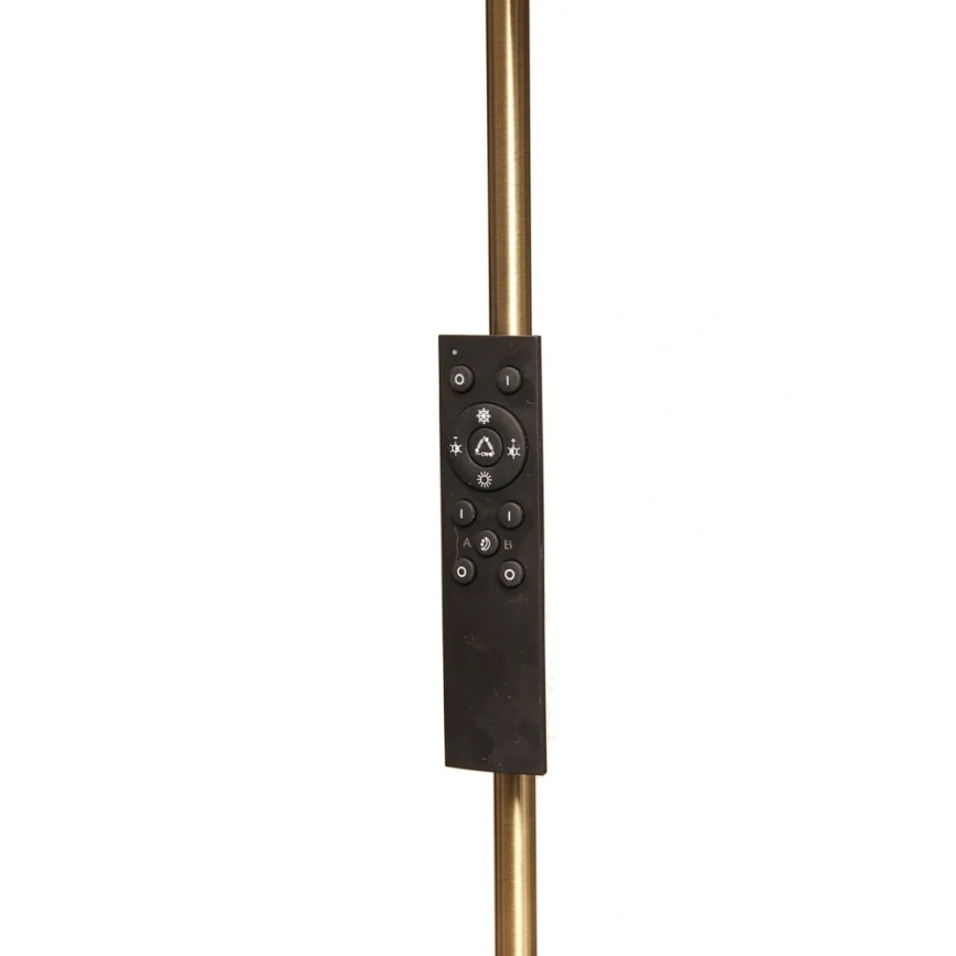 Lámpara de pie LED regulable NORA LED/25W/230V 2200/3000/4000K + LED/5W 3000K dorada + mando a distancia