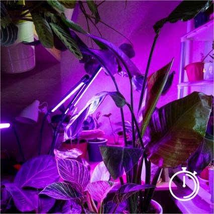 Lámpara de pie flexible LED regulable para el cultivo de plantas VITARO 4xLED/7,5W/230V negro