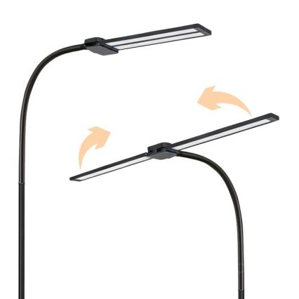 Lámpara de pie LED regulable TEILO LED/14W/230V 3000/4000/6000K negra