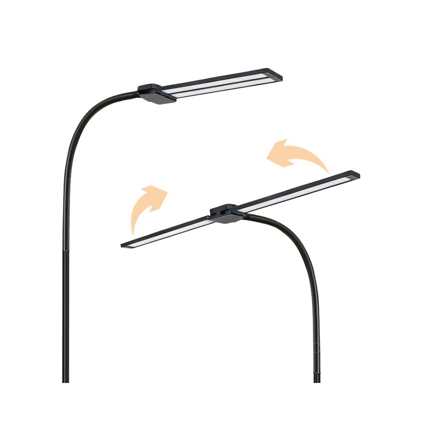 Lámpara de pie LED regulable TEILO LED/14W/230V 3000/4000/6000K negra