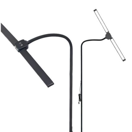 Lámpara de pie LED regulable TEILO LED/14W/230V 3000/4000/6000K negra