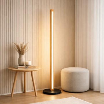 Lámpara de pie LED VERDE LED/18W/230V 3000K roble/negro