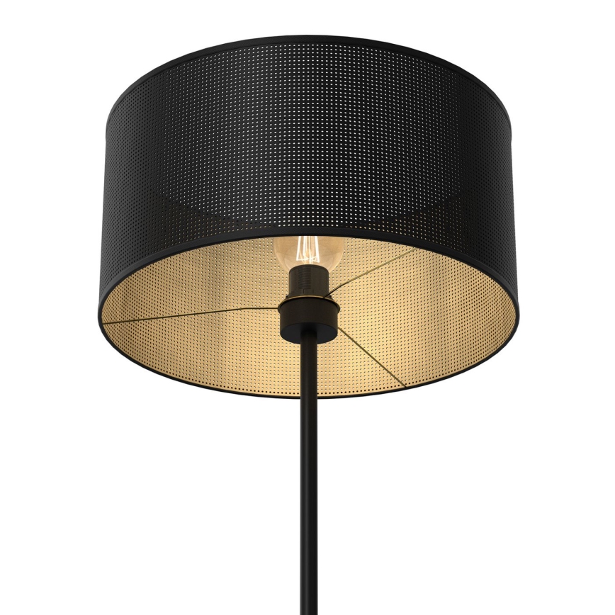 Lámpara de pie LOFT SHADE 1xE27/60W/230V negra/dorada