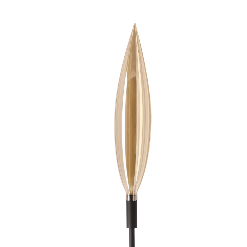 Lámpara de pie NORDIC 1xG9/5W/230V negra/beige ahumado