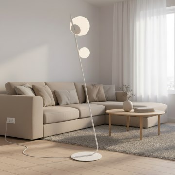 Lámpara de pie TATU 2xG9/8W/230V blanca