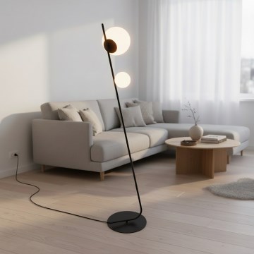 Lámpara de pie TATU 2xG9/8W/230V negra