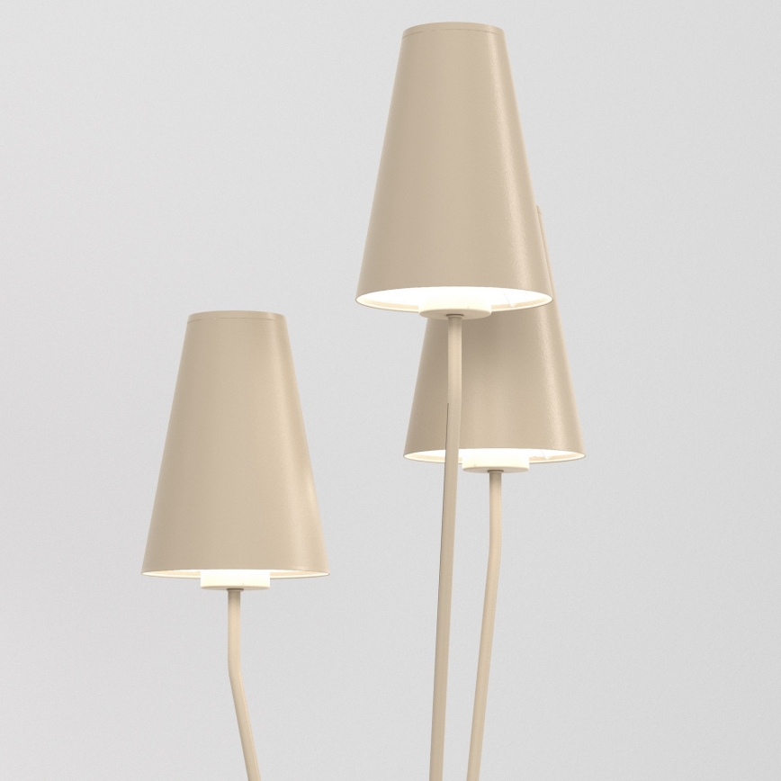Lámpara de pie TREFOT 3xE14/15W/230V beige