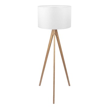 Lámpara de pie TREVISO 1xE27/25W/230V blanco/madera