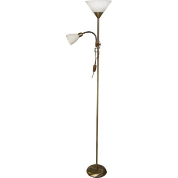 Lámpara de pie WENDY 1xE27/100W/230V + 1xE14/40W latón