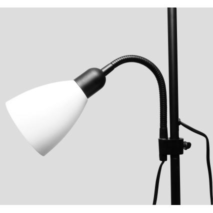 Lámpara de pie WENDY 1xE27/100W/230V + 1xE14/40W negra