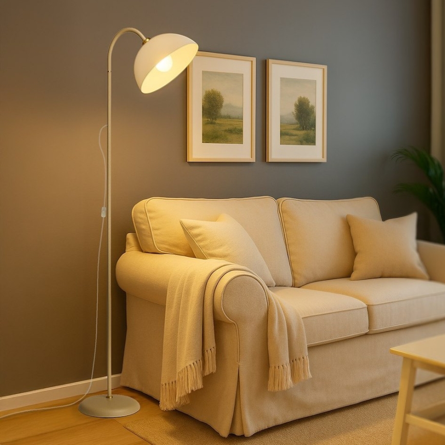 Lámpara de pie ZACK 1xE27/15W/230V beige