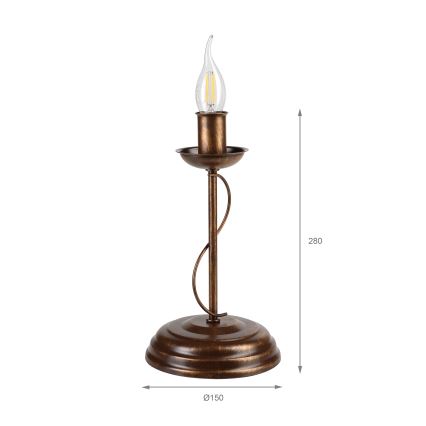 Lámpara de sobremesa ANTON 1xE14/60W/230V bronce