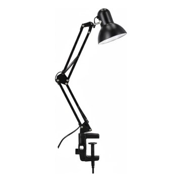 Lámpara de sobremesa con pinza 1xE27/60W/230V negra