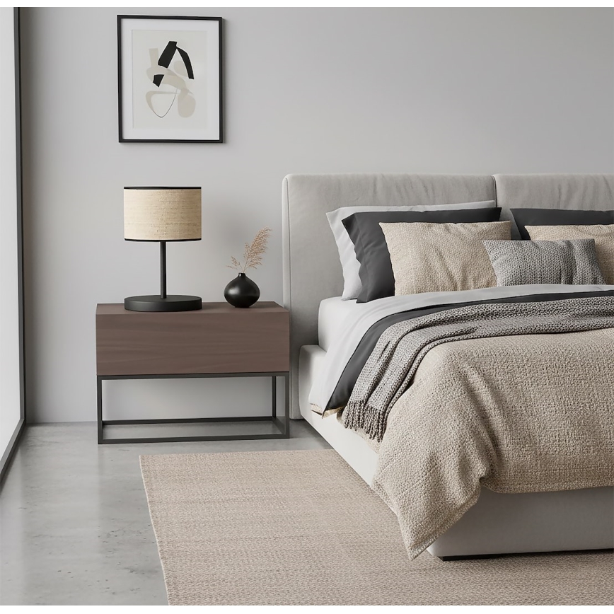 Lámpara de sobremesa ECO 1xE27/15W/230V beige/ratán