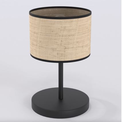 Lámpara de sobremesa ECO 1xE27/15W/230V beige/ratán