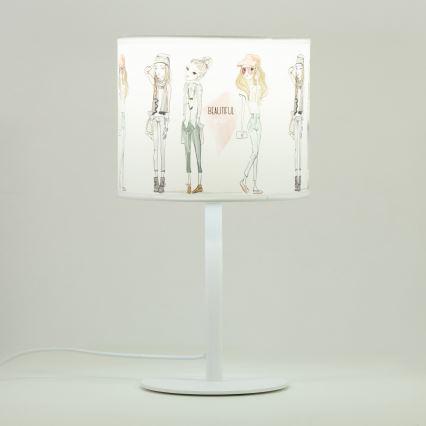 Lámpara de sobremesa infantil GIRLS VIBES 1xE27/60W/230V, diámetro 18 cm, para niñas